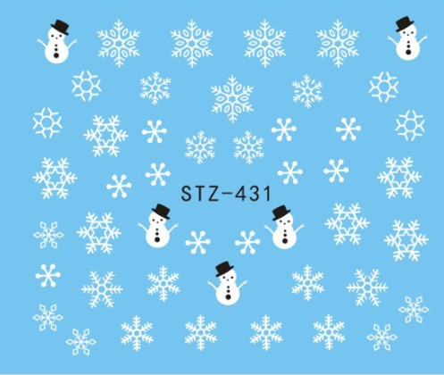 Новогодние слайдеры на ногти - размер стикера 5*6см, (инструкция по применению в описании товара) Киев - изображение 1