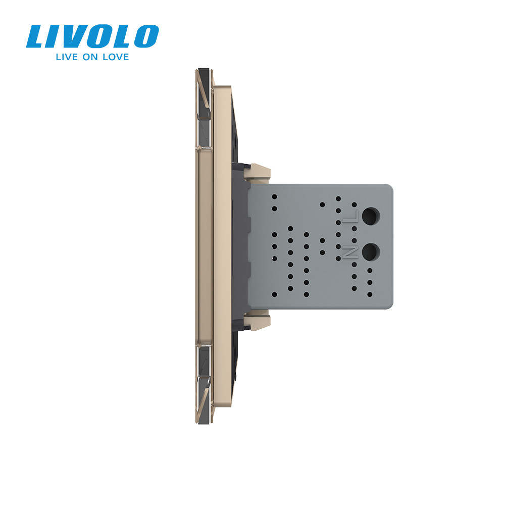 Розетка подвійна USB з блоком живлення Livolo золото скло (VL-C792U-13) Коломыя - изображение 7