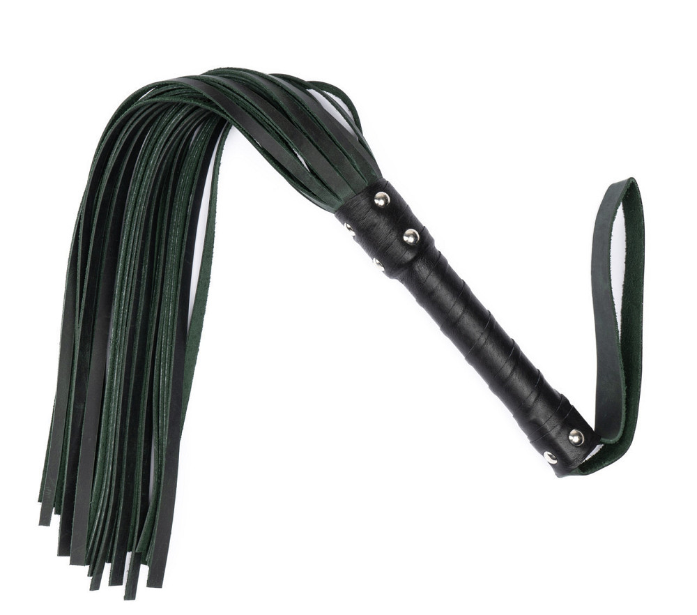 Флогер з натуральної шкіри Flirty Hard Leather - Green, BG-00032 Sex Aura Київ - фото 2