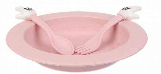 Набор детской эко посуды 68-802, розовый Винница