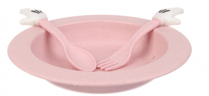 Набор детской эко посуды 68-802, розовый Винница - изображение 1