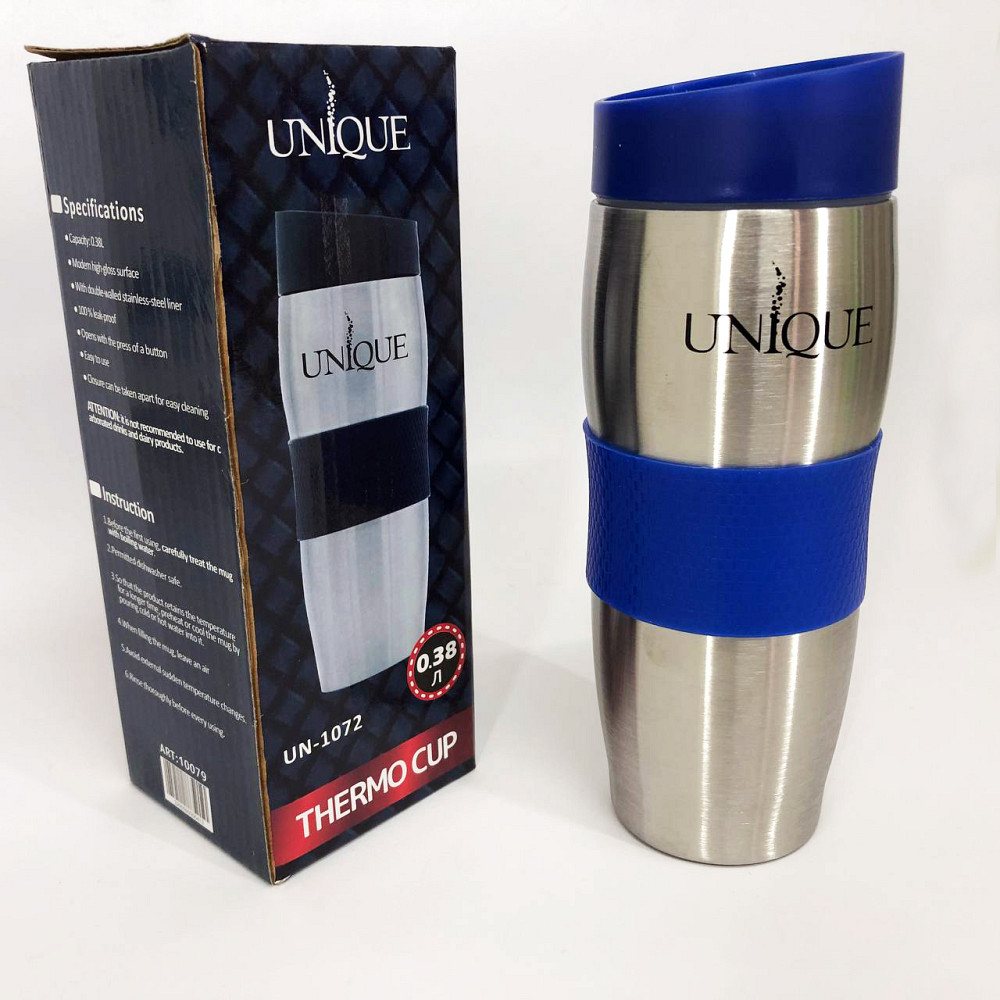 Хороший качественный термос UNIQUE UN-1072 0.38 л, Термофляга для напитков, Стильный компактный термос LI-90 Львов - изображение 9