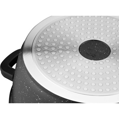 Каструля Ardesto Gemini Anzio скляна кришка 28 см 6,4 л чорна (AR2426GE) Вінниця - фото 10