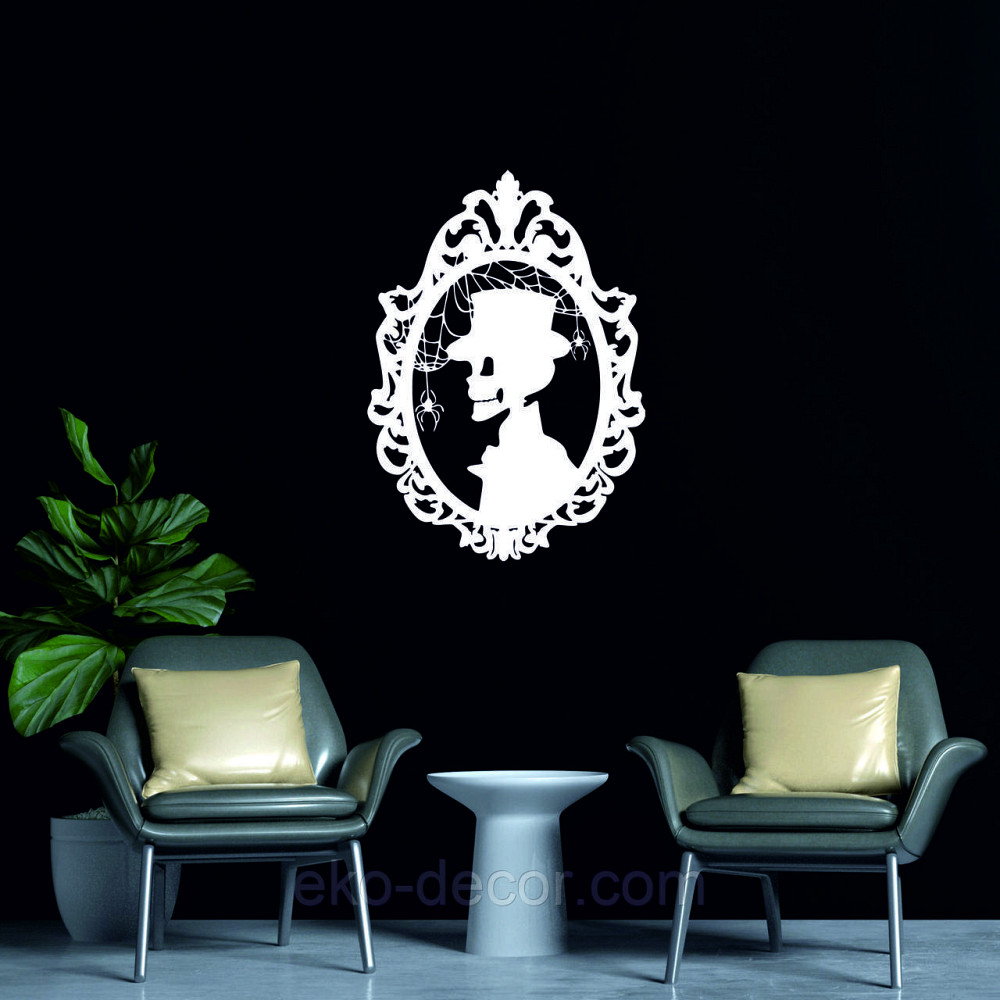 Декоративне настінне Панно «Скелет», Декор на стіну 50*35 см, Білий Київ - фото 3