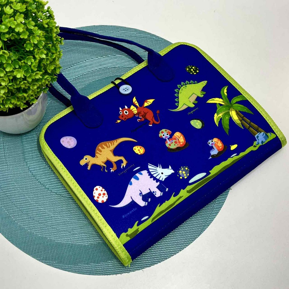 Сумочка розвиваюча тканинна з навчальними елементами Синя (C60514) Чернигов - изображение 3