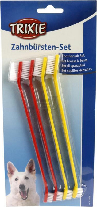 Набор TRIXIE 2558 Зубная щетка двусторонняя 4 шт Винница - изображение 1