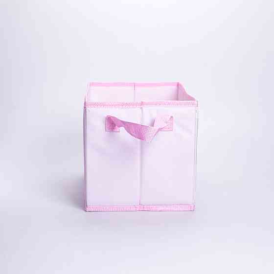 Кошик для іграшок 30×20×20 (см) м'який складаний Рожевий HP-41-7P Київ