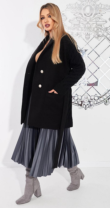 Комбіноване пальто (46) Київ - фото 7