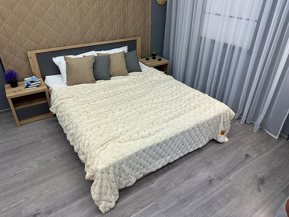 Плед-покрывало Шиншилла 210х220 см (+-5см) Молочный (87-020) Киев - изображение 2