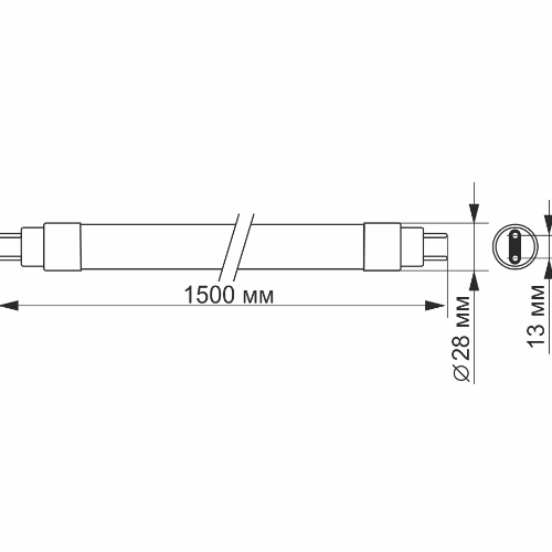 Лампа T8 24W G13 6200К 1,5м 220V матова LED Videx Житомир