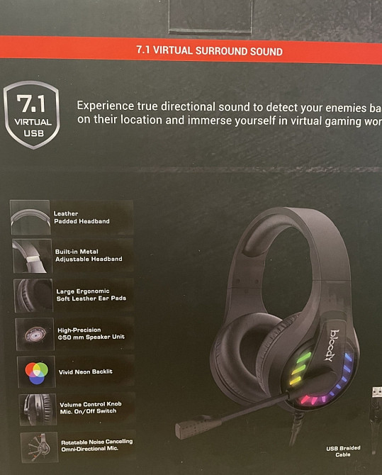 Новая игровая гарнитура Bloody G230.Рик гарантия. Харьков - изображение 1