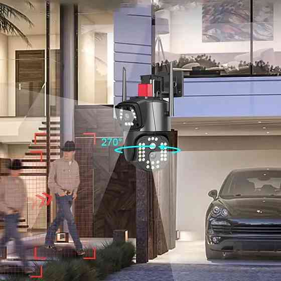 Уличная WiFi камера видеонаблюдения 8Мп,2 объектива SBR Киев