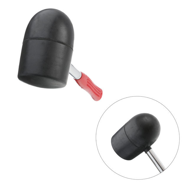 Киянка гумова, 1200 г, 85 мм, чорна гума, металева ручка INTERTOOL HT-0228 Київ - фото 4