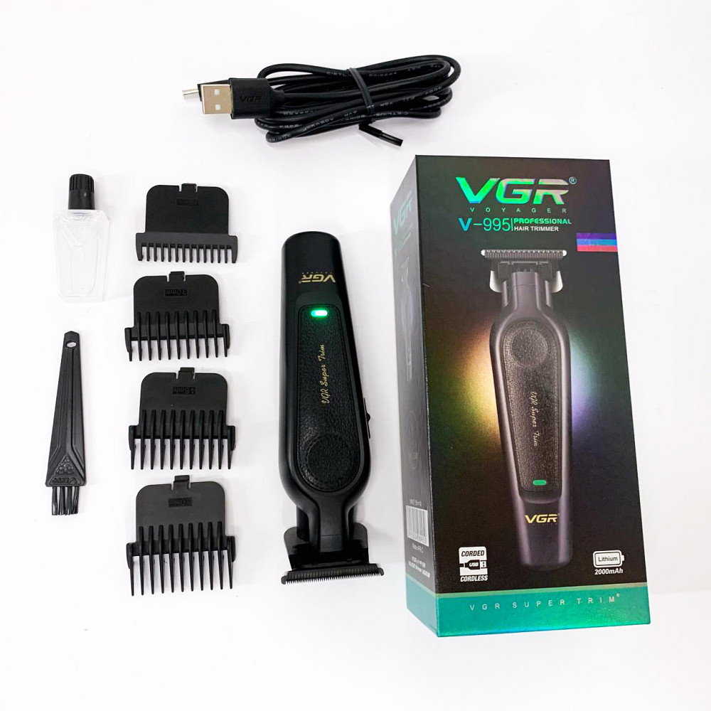 Малошумная машинка для стрижки волос VGR V-995, Профессиональная машинка для стрижки головы OI-41 Львов - изображение 13