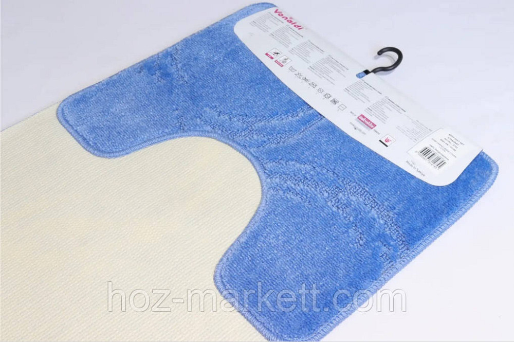 Коврики в ванную и туалет голубой производство Турция 80 х 50 см и 50 х 40 см Харьков - изображение 2
