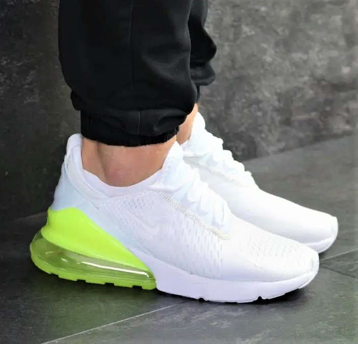 Кроссовки Nike 270 Мужские Белые Найк с Амортизацией Желтые (размеры: 45) Днепр - изображение 6