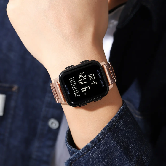 Чоловічий наручний годинник Skmei 1859 на браслеті (Рожеве золото) Київ