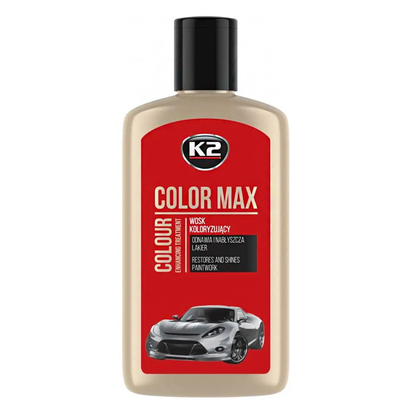 Полироль для кузова K2 Color Max восковой красный 250мл Львов - изображение 1