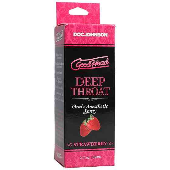Спрей для минета Doc Johnson GoodHead DeepThroat Spray – Sweet Strawberry 59 мл для глубокого минета Sex Aura Киев
