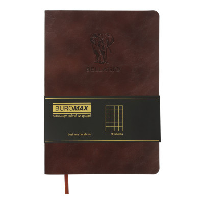 Книга записна Buromax Bellagio 96 аркушів А5 у клітинку коричневий (BM.295118-19) Вінниця - фото 2