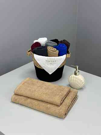 Рушник однотонний Ideal Textile 70х140 см 400 г/м2 бежевий (56860929) Чернівці