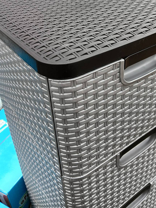 Комод пластиковий "BRILLIANT" 4 ящика 81х38х33 Efe plastics Сірий Одеса - фото 7