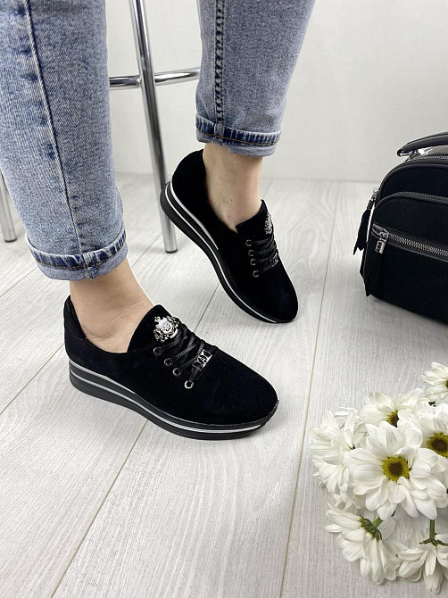 Liya Кросівки жіночі LIYA 105 чорні (весна-осінь, замша натуральна) (3361) лише 38р. Коломия - фото 4