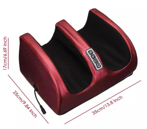Масажер для ніг, стоп і кісточок Renkai Foot Massager: роликовий масажер із підігрівом, 3 швидкостями та екошкірою Одеса
