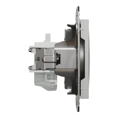 Розетка Schneider Electric ASFORA без заземлення алюм. (EPH3000161) Вінниця - фото 3