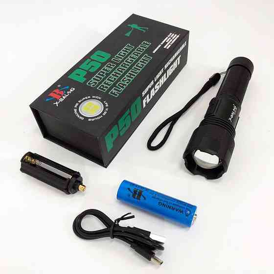 Ручной аварийный фонарь Bailong, Светодиодный прочный фонарик, Алюминиевый фонарь 18650 OJ-90 Ивано-Франковск