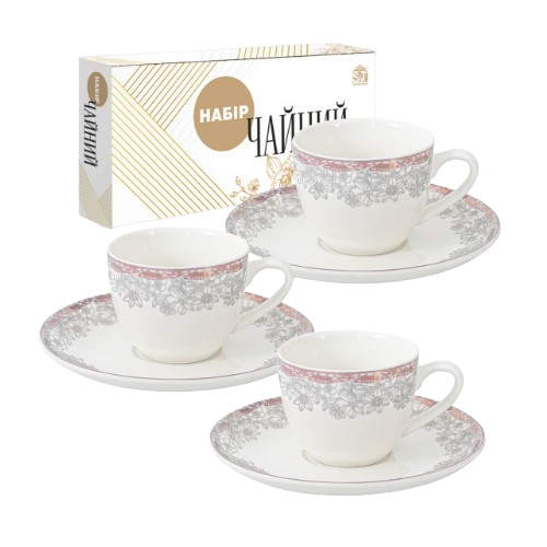 Сервіз чайний Бернадот 12 предметів (ч.240мл/блюдце d15см) S&T Житомир - фото 2