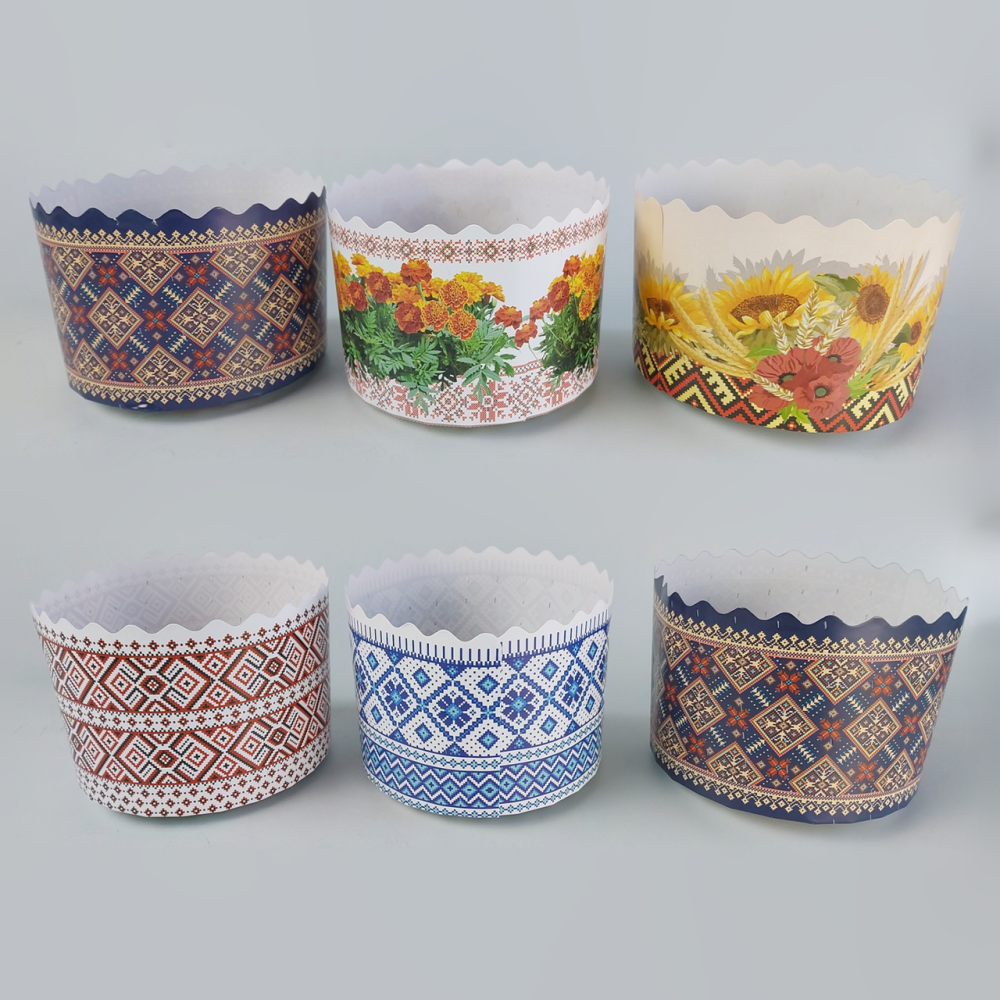 Форми паперові для паски (85*130) Вишиванка (400 г) (50 шт.) Харків - фото 1