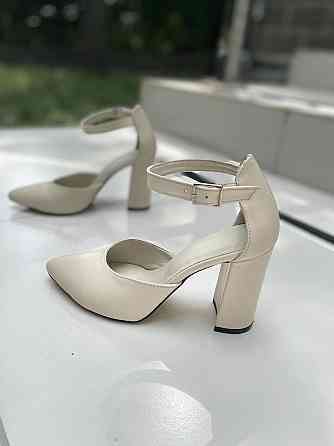 Wright Босоніжки жіночі бежеві WRIGHT 9535 шкіряні / Босоніжки на підборах із закритим носком 3 Коломыя