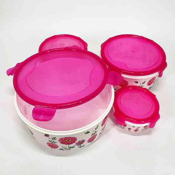 Набір пластикових судків UNIQUE UN-1512. Колір: рожевий LM-45 Львів