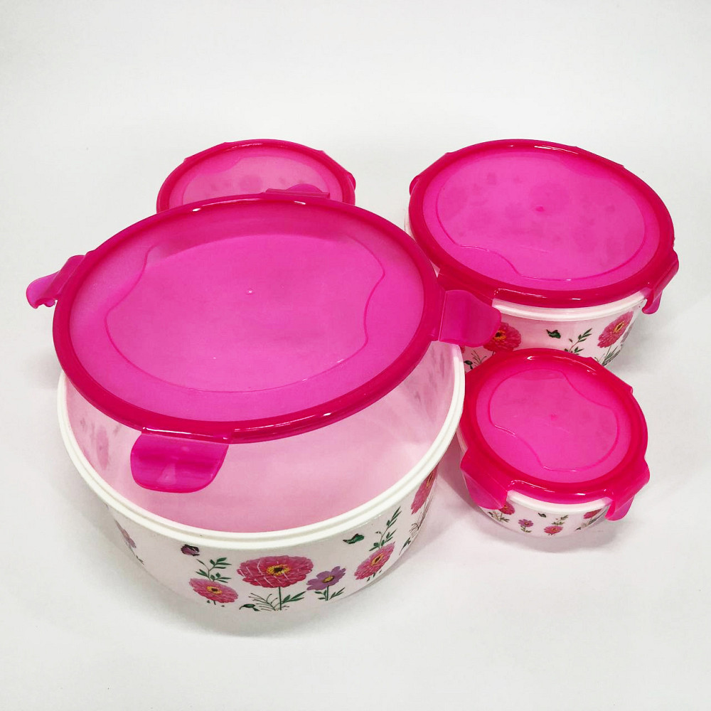 Набір пластикових судків UNIQUE UN-1512. Колір: рожевий LM-45 Львів - фото 2