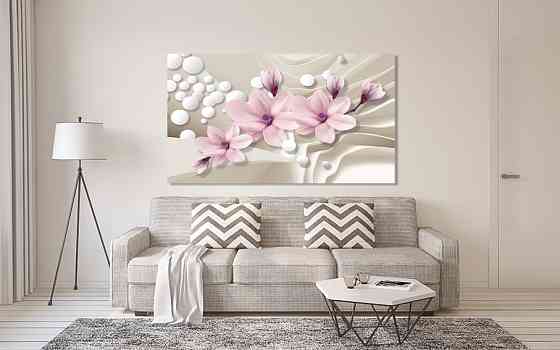 Картина полотно у вітальню / спальню  Магнолія    MLP_337 ( 60х30см ) 70x140 см Київ