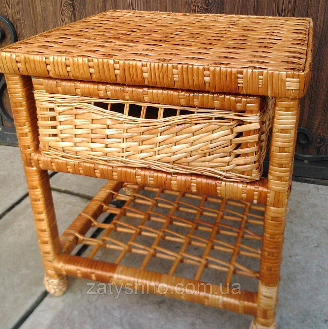 Этажерка с полкой из лозы Киев - изображение 2