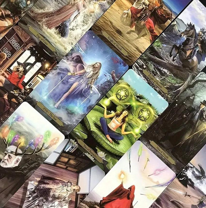 Колода Таро Чарівників. Барбара Мур. Таро Чарівників (Wizards Tarot). Середня колода 10,5х6 см. Київ - фото 4