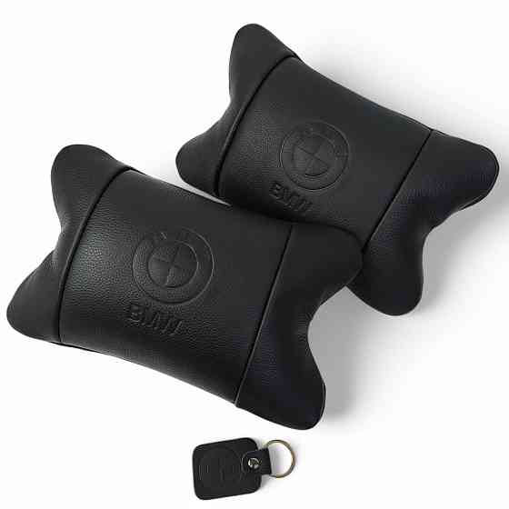 Автоподушка під голову BMW, Подушка з логотипом бренду, Подушки-підголівники на сидіння автомобіля CM-44 Львів