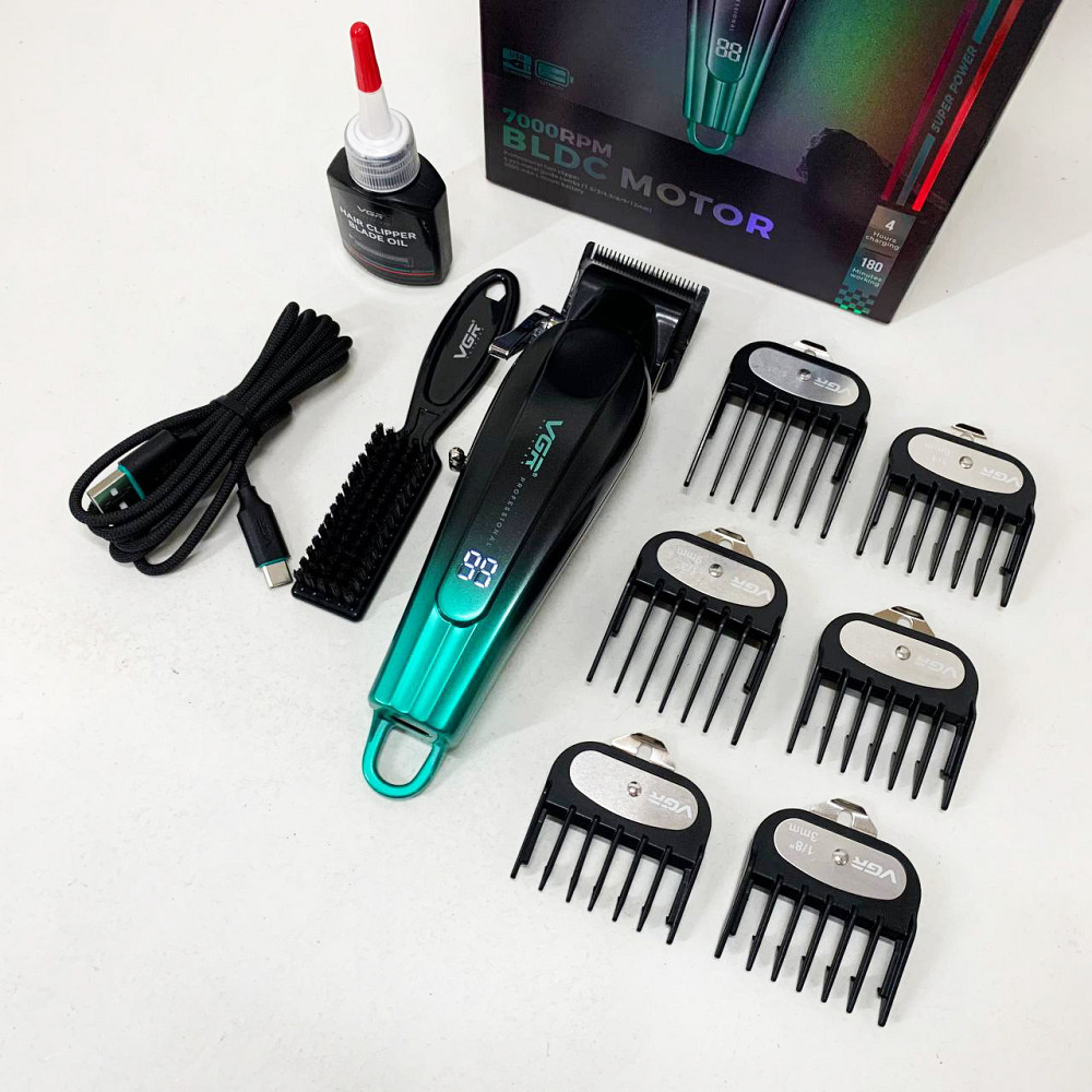 Машинка-тример 3 в 1 для стрижки волосся VGR V-662, Тример для стрижки акумуляторний професійний DF-32 Івано-Франківськ - фото 2