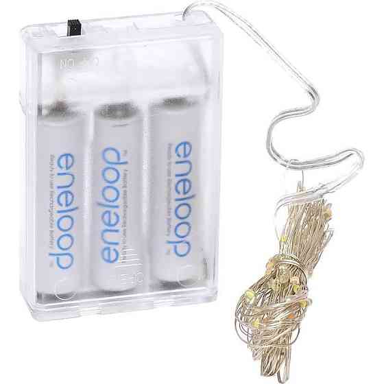 Гірлянда "Ниточка" RJ-04 на 3-х батарейках 100 лампочок 10 метрів, мультиколір Вінниця