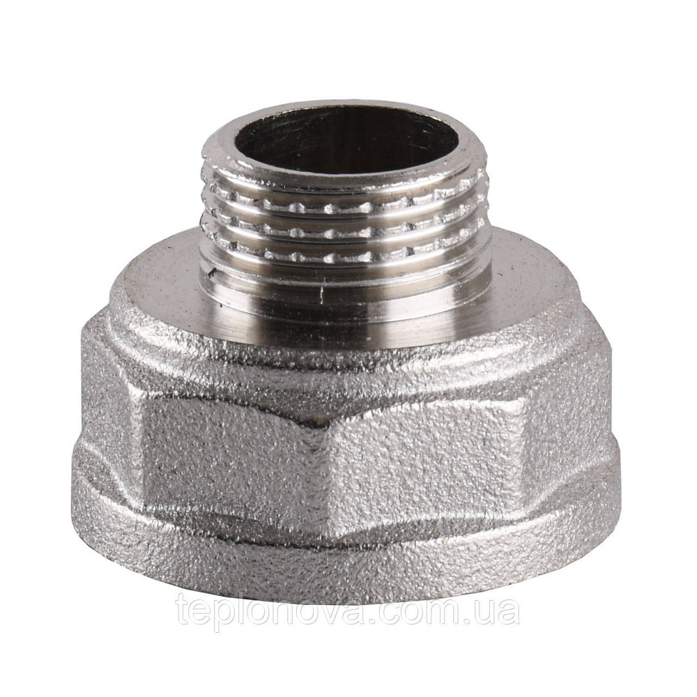 Редукционный переходник никелированный 1″ВР х 1/2″НР штампованный А0602А(нк) VA Черновцы - изображение 3