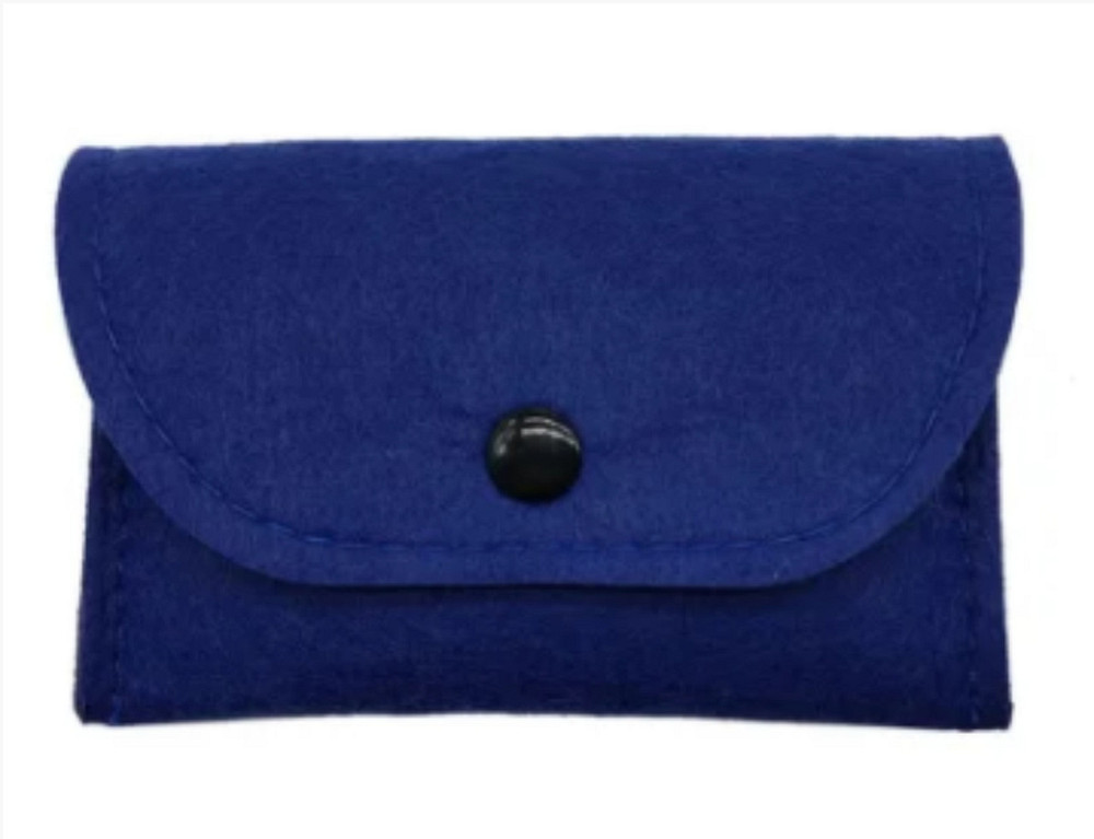 Гаманець монетниця на кнопці синій Київ - фото 1