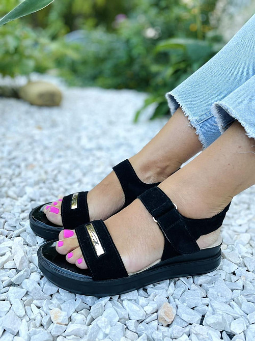 Kentro Босоніжки жіночі KENTO 3225/1 чорні (літо, замша натуральна) (3732) лише 38р. Коломыя - изображение 8