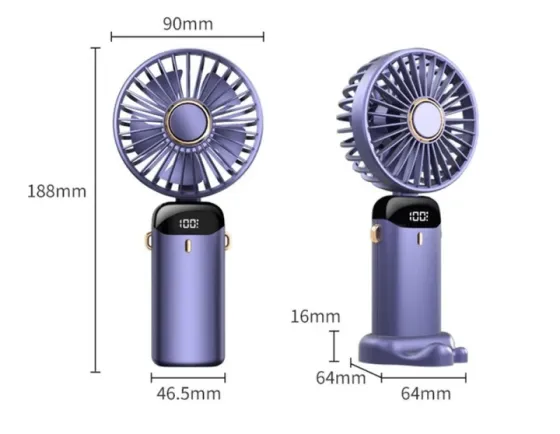 Міні ручний акумуляторний вентилятор Mini Fan з індикатором заряду на 5 швидкостей із підставкою для телефону Одеса