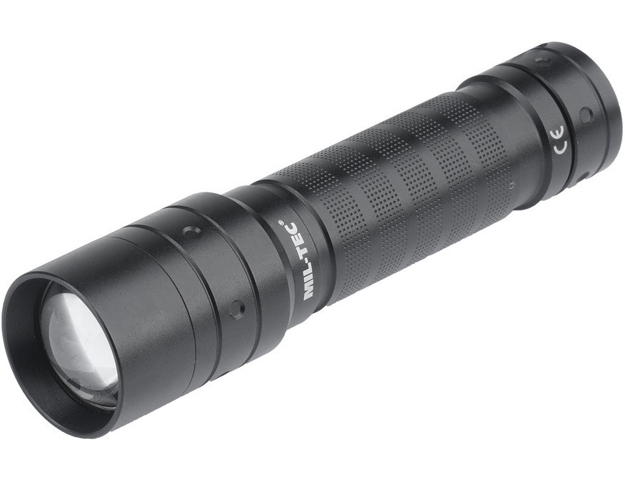 Тактичний Ліхтар 1000 люмен до 300 метрів, 4 режими роботи + чохол Mil-Tec (15153500) Акумулятор 2000 mAh Нововолинськ - фото 1