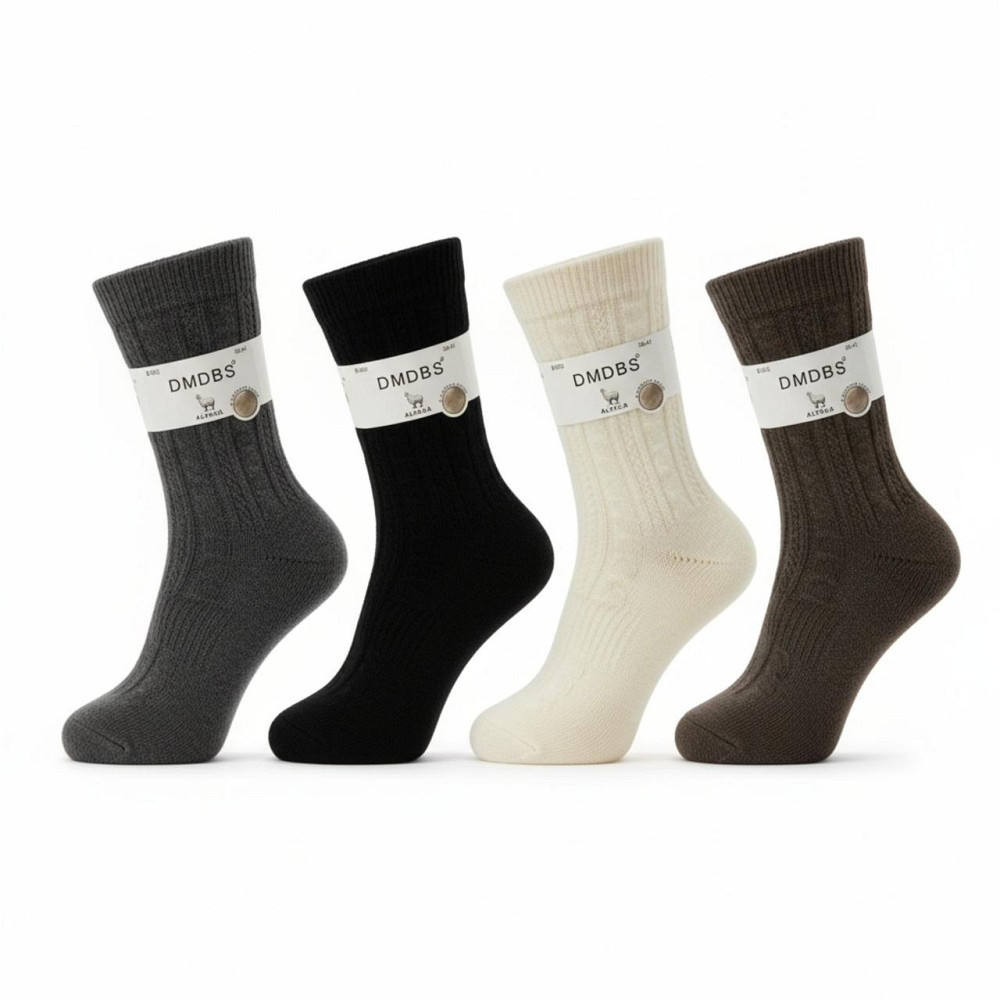 Женские теплые носочки из шерски Ламы DMDBS. Набор из 5 шт. Размер 36-41 Киев - изображение 3