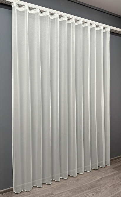 Тюль VR-Textil 1203т Snow Нейлон однотонний Кремовий 400х290 см (43-023) Київ - фото 3