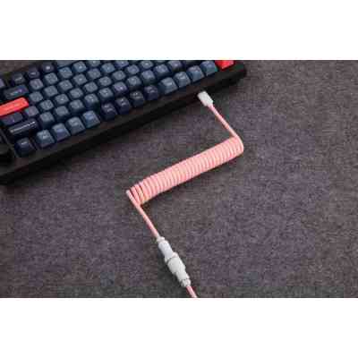 Дата кабель USB-C + USB A to USB-C 1.36m Coiled Aviator pink Keychron (CAB15_KEYCHRON) Винница