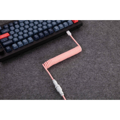 Дата кабель USB-C + USB A to USB-C 1.36m Coiled Aviator pink Keychron (CAB15_KEYCHRON) Винница - изображение 5